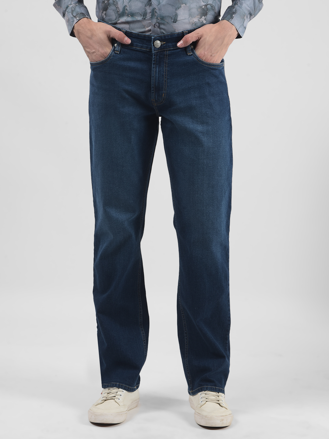 Numero Uno Men Solid Blue Jeans